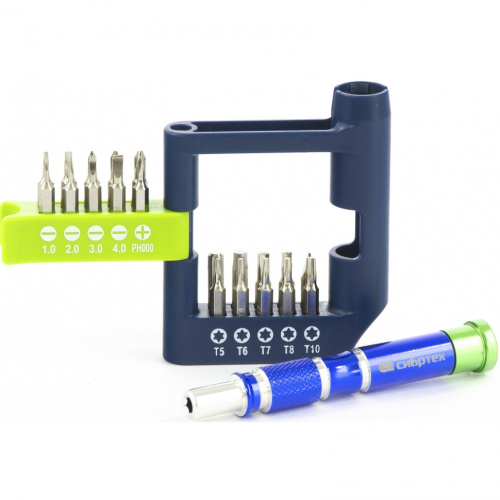 Отвертка для точных работ с набором бит, 21 шт, CrV Сибртех по ценам производителя в Краснодаре с доставкой по всей России