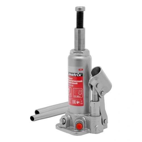 Домкрат гидравлический бутылочный, 2 т, высота подъема 181-345 мм, в пластиковый кейсе Matrix по ценам производителя в Краснодаре с доставкой по всей России