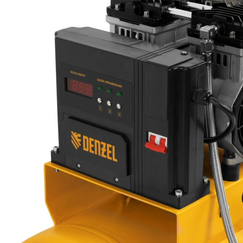 Компрессор безмасляный, малошумный  DLS 2250/100, 2250 Вт, 3x750, 100 л, 410 л/мин блок управления/ Denzel по ценам производителя в Краснодаре с доставкой по всей России