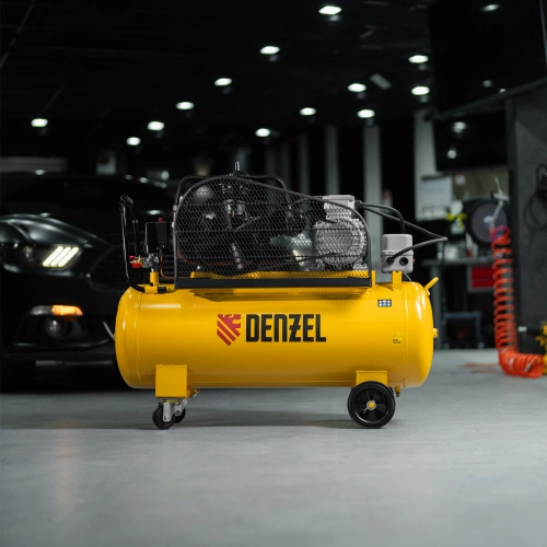 Компрессор воздушный BCW3000-T/100, ременный привод, 3.0 кВт, 100 литров, 520 л/мин Denzel по ценам производителя в Краснодаре с доставкой по всей России