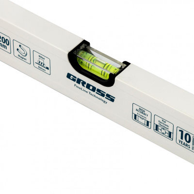 Уровень алюминиевый, 1200 мм, фрезерованный, 3 глазка, магнитный Gross по ценам производителя в Краснодаре с доставкой по всей России