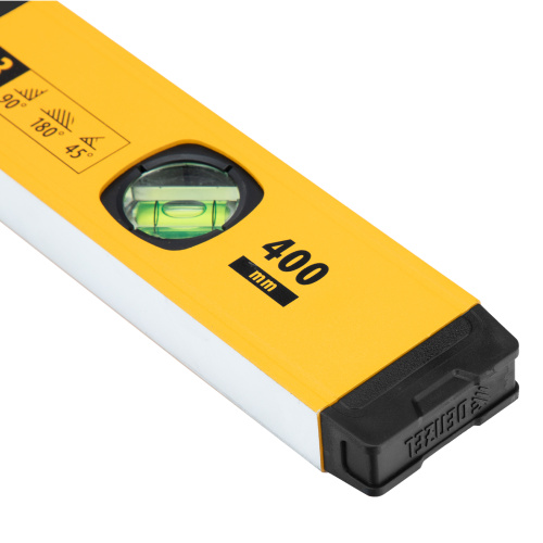 Уровень алюминиевый, магнит., фрезерованный, 3 глазка (1 зеркал.) 0,5 мм/м, 400 мм Denzel по ценам производителя в Краснодаре с доставкой по всей России