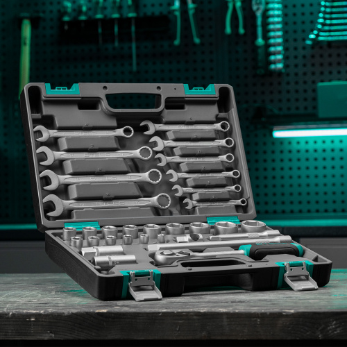 Набор инструментов, 1/2", CrV, пластиковый кейс 31 предмет Stels по ценам производителя в Краснодаре с доставкой по всей России