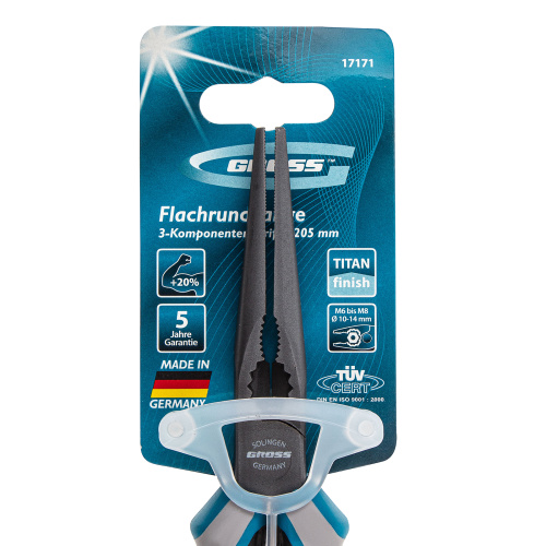 Длинногубцы прямые 205 мм, трехкомпонентные рукоятки Gross по ценам производителя в Краснодаре с доставкой по всей России