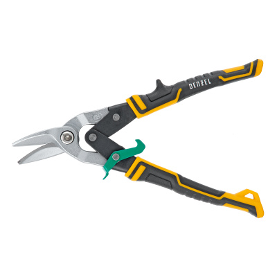 Ножницы по металлу, 270 мм, прямой и правый рез, сталь-СrMo, трехкомпонентные рукоятки Denzel по ценам производителя в Краснодаре с доставкой по всей России