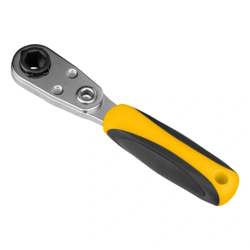 Ключ-трещотка для бит 1/4", 52 зуба, CrMo, адаптер для торцевых головок Denzel по ценам производителя в Краснодаре с доставкой по всей России