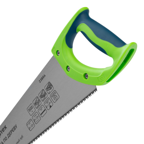 Ножовка по дереву "Зубец", 500 мм, 7-8 TPI, каленый зуб 2D, двухкомпонентная рукоятка Сибртех по ценам производителя в Краснодаре с доставкой по всей России