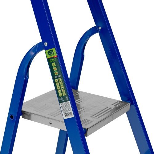 Стремянка, 6 ступеней, стальной профиль, алюминиевые ступени Сибртех по ценам производителя в Краснодаре с доставкой по всей России