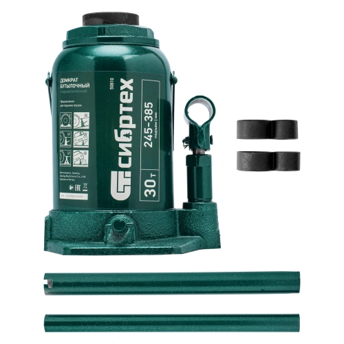 Домкрат гидравлический бутылочный, 30 т, 245-385 мм Сибртех по ценам производителя в Краснодаре с доставкой по всей России