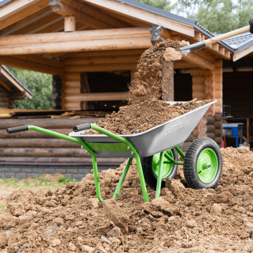 Тачка садовая, 2-х колесная, грузоподъемность 120 кг, объем 65 л Сибртех по ценам производителя в Краснодаре с доставкой по всей России