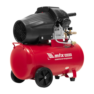 Компрессор воздушный КК-2200/50, 2,2 кВт, 350 л/мин, 50 л, прямой привод, масляный MTX по ценам производителя в Краснодаре с доставкой по всей России