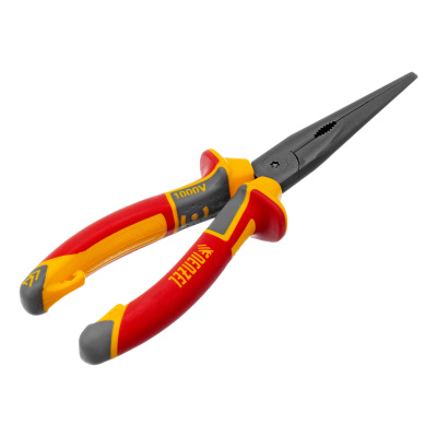 Длинногубцы прямые, диэлектрические рукоятки до 1000 В, трехкомпонентные рукоятки, 205мм Denzel по ценам производителя в Краснодаре с доставкой по всей России