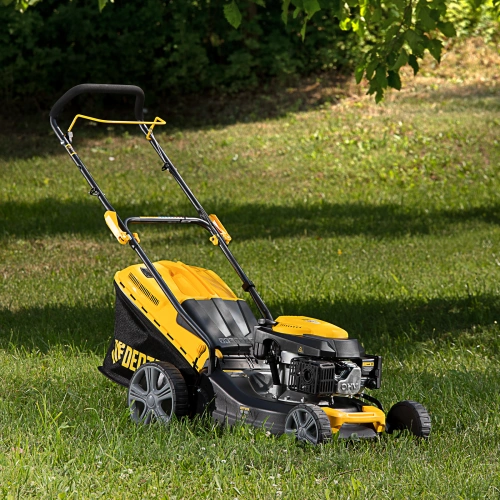 Газонокосилка бензиновая GLD-460, 146 куб.см, ширина 46 см, ручная, 7 уровней, травосборник 50 л Denzel по ценам производителя в Краснодаре с доставкой по всей России