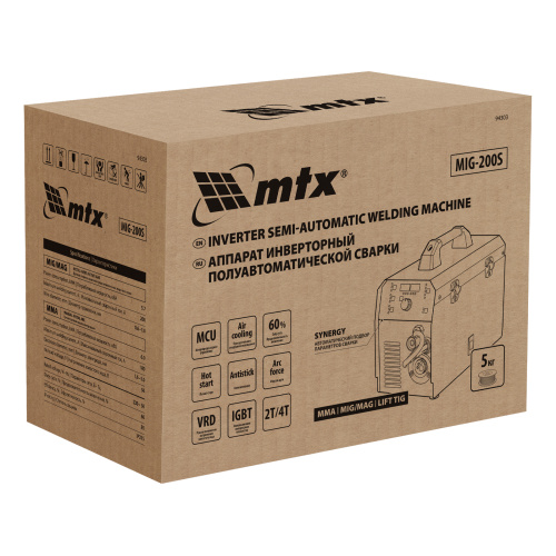 Аппарат инвертор. полуавтомат. cварки MIG-200S, 200A, ПВ 60%, катушка 5 кг MTX по ценам производителя в Краснодаре с доставкой по всей России
