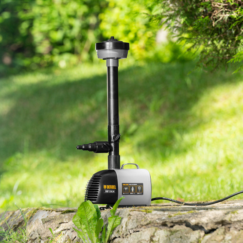 Насос фонтанный FNP110-34, 112 Вт, подъем 3,4 м, 3400 л/ч, колокольчик/каскад/гейзер Denzel по ценам производителя в Краснодаре с доставкой по всей России