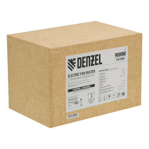 Тепловая пушка SFH-9000, 400 В, 850 м3/ч, вентилятор 3 режима, 6000/9000 Вт Denzel по ценам производителя в Краснодаре с доставкой по всей России