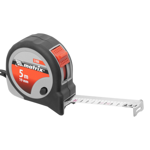 Рулетка Continuous fixation,5 м х 19 мм,двухкомпонентный корпус,плавная фиксация Matrix по ценам производителя в Краснодаре с доставкой по всей России