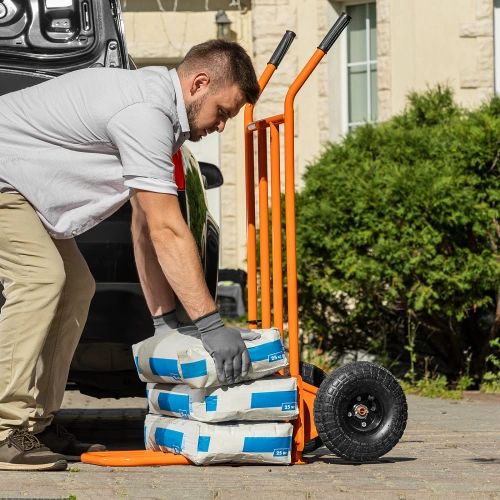 Тележка ручная 2-х колесная, усиленная, г/п 250кг, откидная платформа 530х400мм Сибртех по ценам производителя в Краснодаре с доставкой по всей России