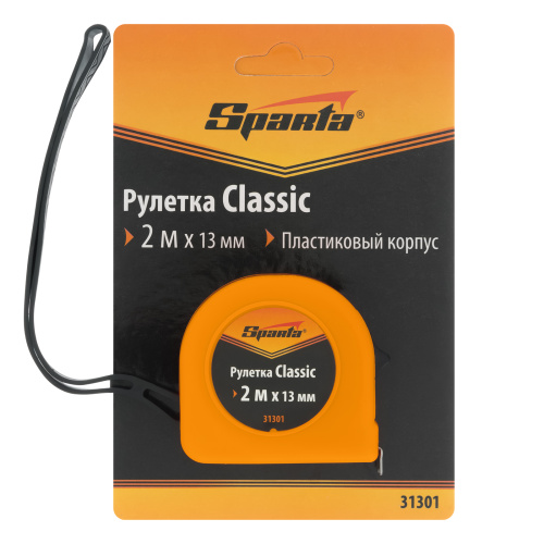 Рулетка Classic,2 м х 13 мм,пластиковый корпус Sparta по ценам производителя в Краснодаре с доставкой по всей России