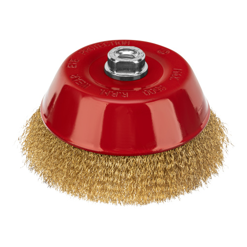 Щетка для УШМ, 150 мм, М14, "чашка", латунированная витая проволока Matrix по ценам производителя в Краснодаре с доставкой по всей России