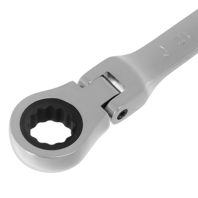 Ключ комбинированный трещоточный, 12 мм, CrV, шарнирный, зеркальный хром Matrix Professional по ценам производителя в Краснодаре с доставкой по всей России