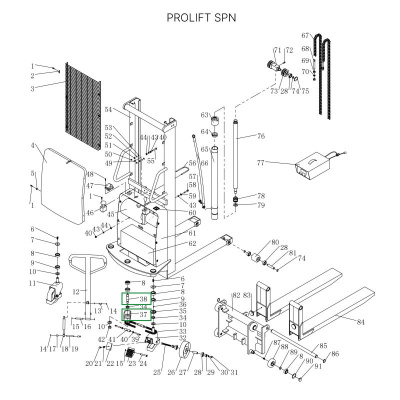Основание ручки с рулевым валом для штабелеров SPN по ценам производителя в Краснодаре с доставкой по всей России
