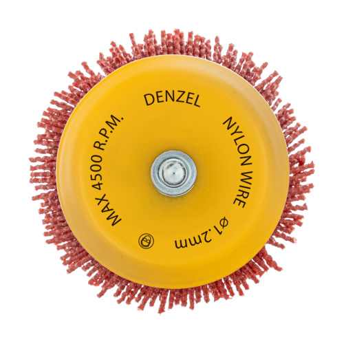 Щетка для дрели, 75 мм, Чашка, со шпилькой, нейлоновая щетина Denzel по ценам производителя в Краснодаре с доставкой по всей России