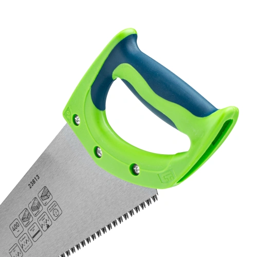 Ножовка по дереву "Зубец", 400 мм, 7-8 TPI, каленый зуб 3D, двухкомпонентная рукоятка Сибртех по ценам производителя в Краснодаре с доставкой по всей России