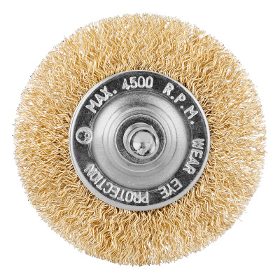 Щетка для дрели, 60 мм, плоская со шпилькой, латунированная витая проволока Matrix по ценам производителя в Краснодаре с доставкой по всей России