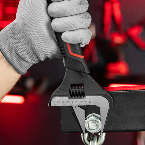 Ключ разводной, тонкие губки, фосфатированный, двухкомпонентная рукоятка, 250 мм, PRO Matrix по ценам производителя в Краснодаре с доставкой по всей России