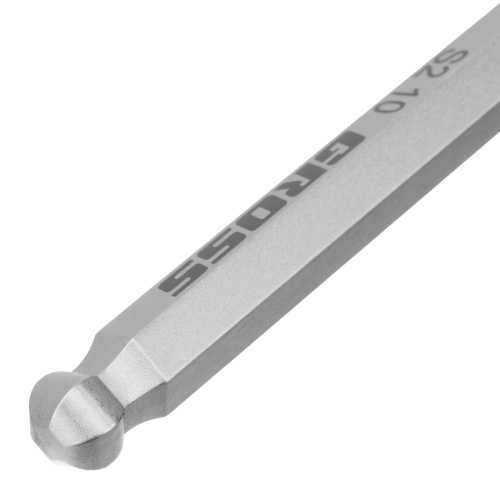 Набор ключей имбусовых HEX, 1.5-10 мм, S2, 9 шт, удлиненные с шаром, сатинированные Gross по ценам производителя в Краснодаре с доставкой по всей России