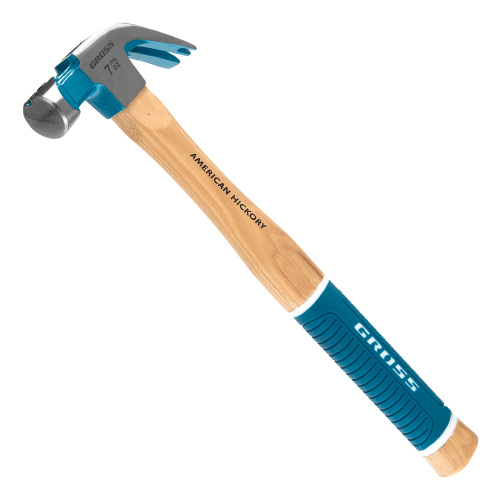 Молоток-гвоздодер, 200 г, угол 45, магнит, обрезиненная рукоятка American hickory GROSS по ценам производителя в Краснодаре с доставкой по всей России