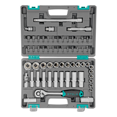 Набор инструментов, 1/2", CrV, пластиковый кейс 60 предметов Stels по ценам производителя в Краснодаре с доставкой по всей России