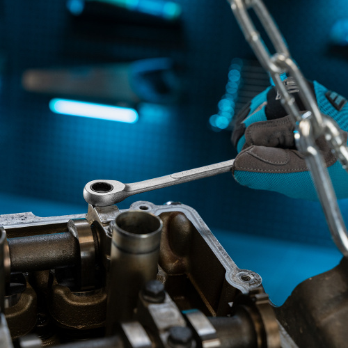 Набор ключей комбинированных трещоточных, количество зубьев 100, СRV, 7 шт, 8-19 мм Gross по ценам производителя в Краснодаре с доставкой по всей России