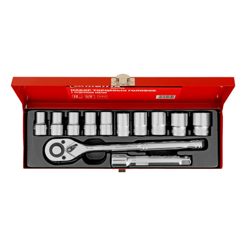 Набор торцевых головок, 1/2", головки 10 - 24 мм, с трещот. ключом, 12 предметов Matrix по ценам производителя в Краснодаре с доставкой по всей России