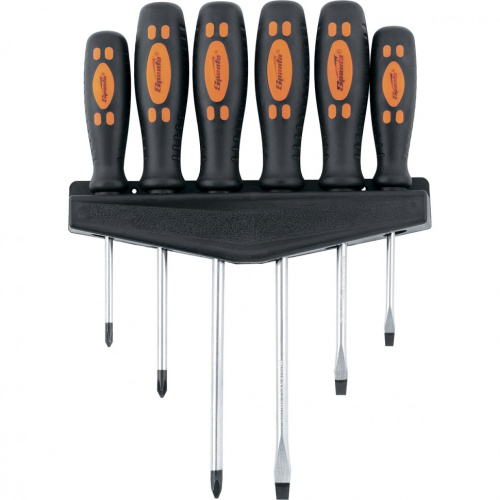 Набор отверток, двухкомпонентные рукоятки, 6 шт CrV Sparta. по ценам производителя в Краснодаре с доставкой по всей России