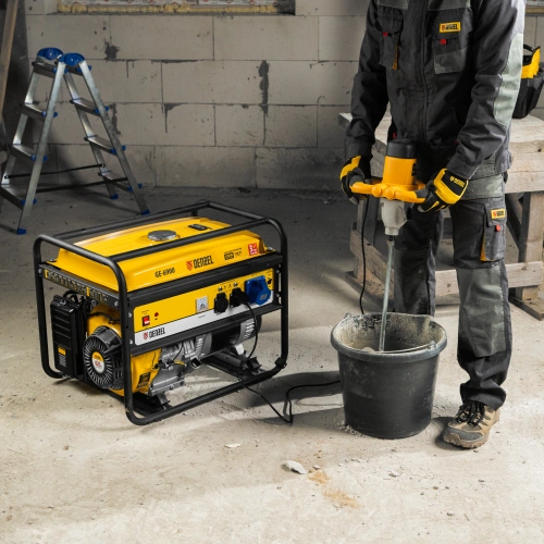 Генератор бензиновый GE 6900, 5.5 кВт, 220 В/50 Гц, 25 л, ручной старт Denzel по ценам производителя в Краснодаре с доставкой по всей России