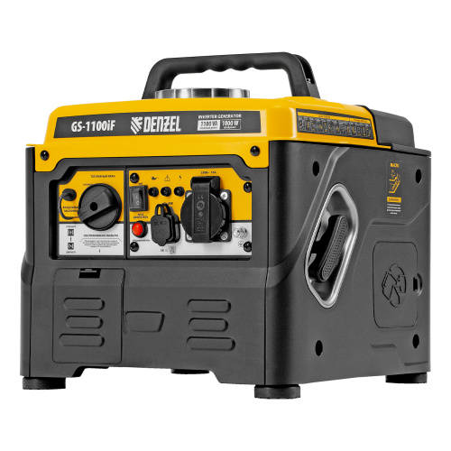 Генератор инверторный GS-1100iF, 1,1 кВт, 230 В, ручной старт DENZEL по ценам производителя в Краснодаре с доставкой по всей России