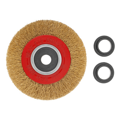 Щетка для точила, 100 мм, посадка 20 мм, плоская, латунир. витая проволока Matrix по ценам производителя в Краснодаре с доставкой по всей России