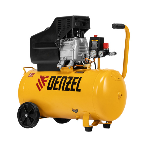 Компрессор воздушный, прямой привод DC1500/50, 1.5 кВт, 50 литров, 220 л/мин Denzel по ценам производителя в Краснодаре с доставкой по всей России