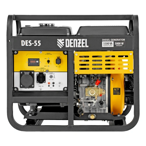 Генератор дизельный DES-55, 5,5 кВт, 230 В, 11 л, ручной стартер Denzel по ценам производителя в Краснодаре с доставкой по всей России