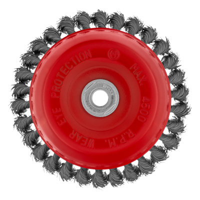Щетка для УШМ, 150 мм, М14, "чашка", крученая проволока 0.5 мм Matrix по ценам производителя в Краснодаре с доставкой по всей России