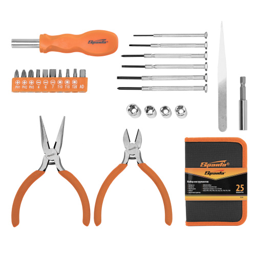 Набор инструментов бытовой, 25 предметов Sparta по ценам производителя в Краснодаре с доставкой по всей России