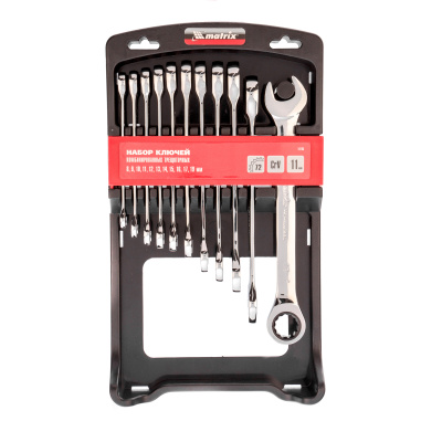 Набор ключей комбинированных, трещоточных 11 шт. Matrix по ценам производителя в Краснодаре с доставкой по всей России