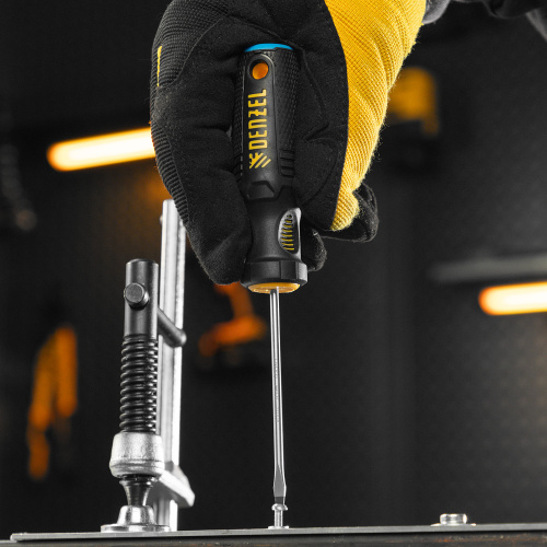 Отвертка, SL3х75 мм, S2, 3к рукоятка Denzel по ценам производителя в Краснодаре с доставкой по всей России