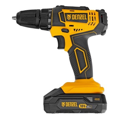 Дрель-шуруповерт аккумуляторная CDL-18-02BM, Li-Ion, 18 В, 2 аккумулятор Denzel по ценам производителя в Краснодаре с доставкой по всей России