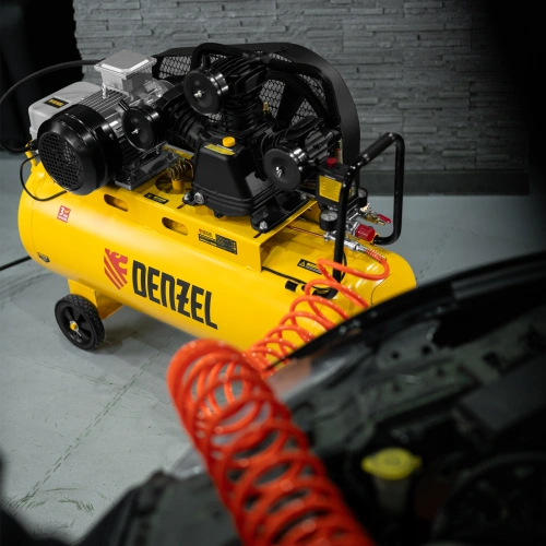 Компрессор воздушный BCW3000-T/100, ременный привод, 3.0 кВт, 100 литров, 520 л/мин Denzel по ценам производителя в Краснодаре с доставкой по всей России