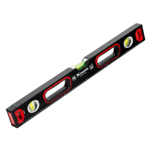 Уровень алюминиевый, усиленный, фрезерованный, 3 глазка, двухкомпонентные рукоятки, 600 мм Matrix по ценам производителя в Краснодаре с доставкой по всей России