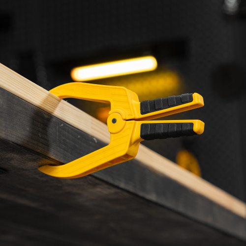 Струбцина клещеобразная, удлиненная 50 х 80 мм двухкомпонентные рукоятки Denzel по ценам производителя в Краснодаре с доставкой по всей России