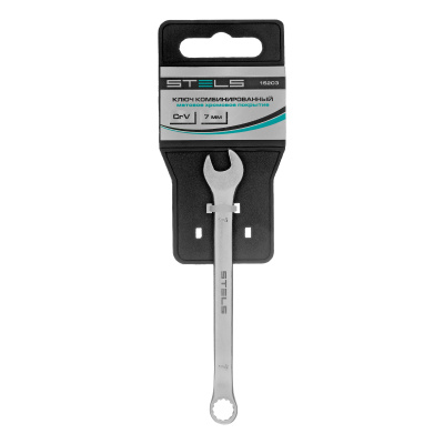 Ключ комбинированный, 7 мм, CrV, матовый хром Stels по ценам производителя в Краснодаре с доставкой по всей России